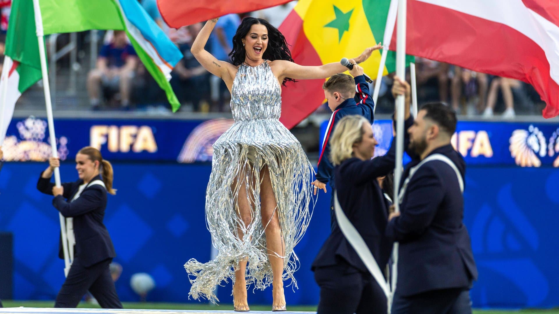 Katy Perry beim US-Eröffnungsspiel der Fußball-WM.