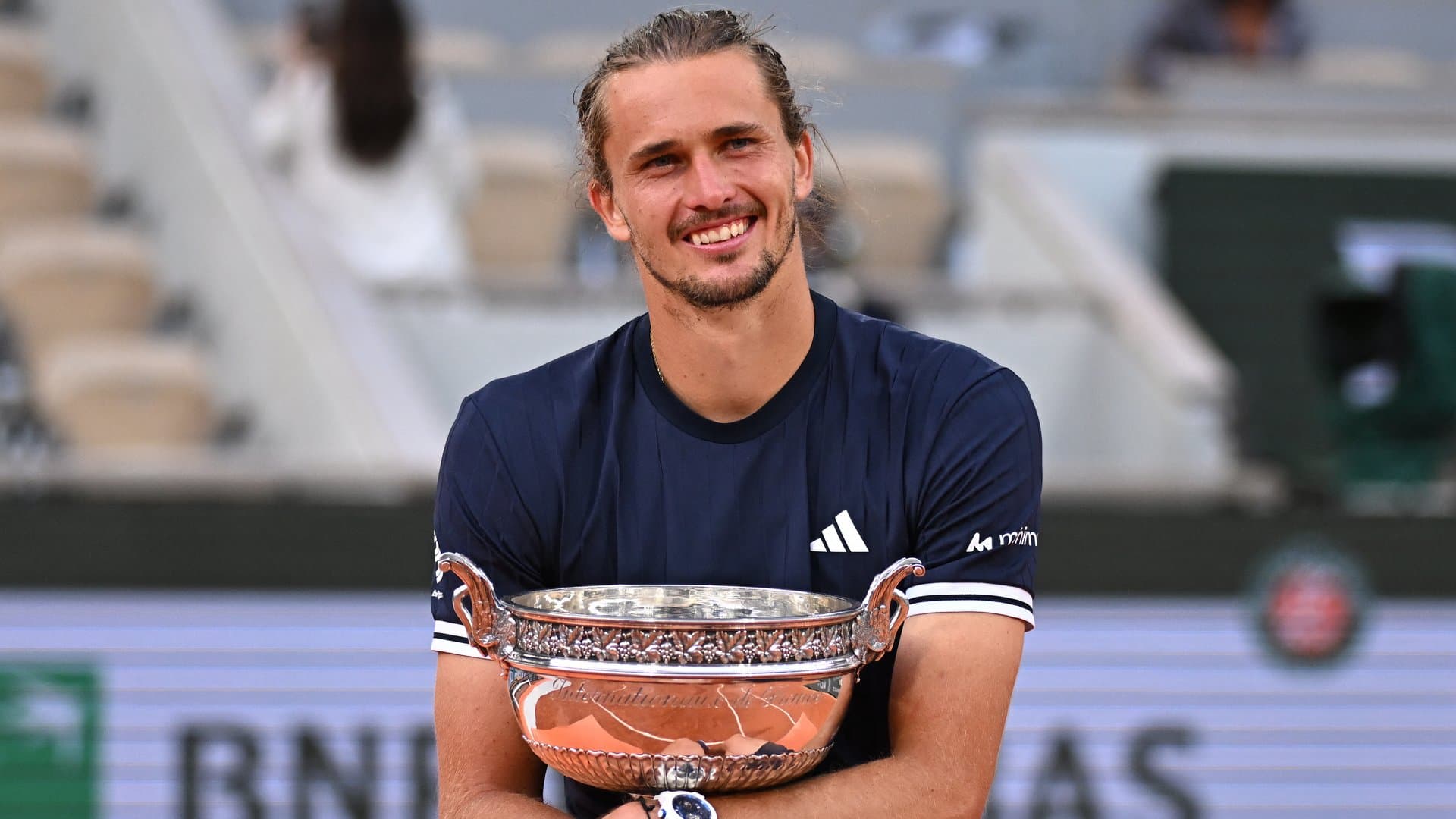 Alexander Zverev celebrated his first Grand Slam title on Sunday.