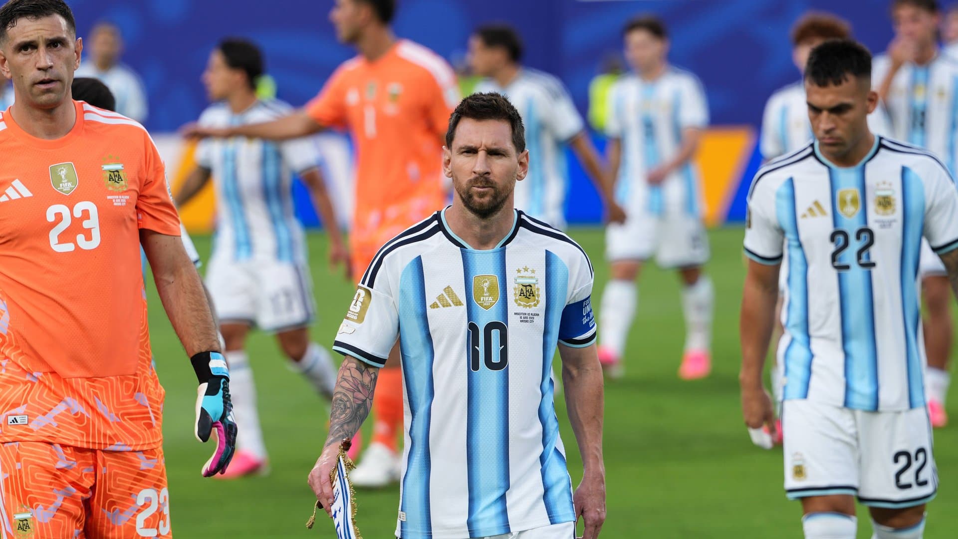 Lionel Messi became emotional during the World Cup match against Algeria - apparently also for personal reasons.