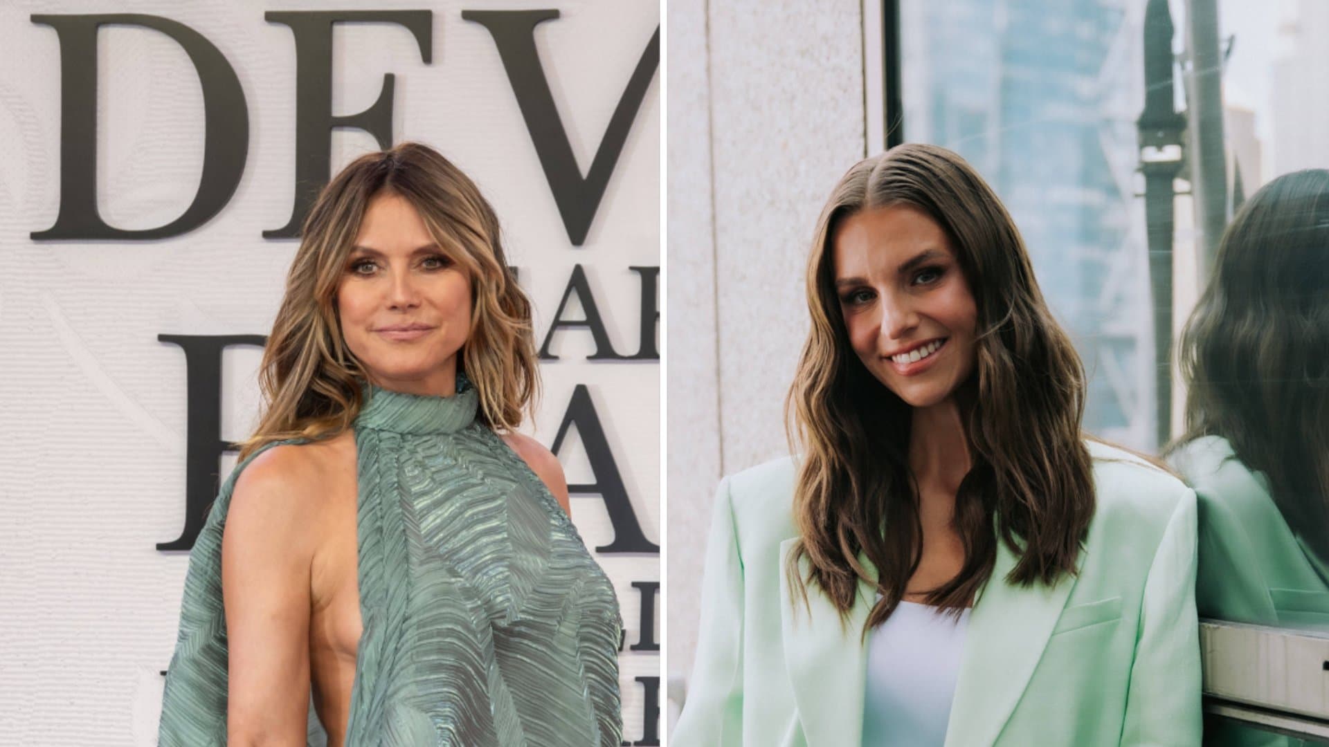 Heidi Klum (l.) appears to be a fan of Laura Wontorra.