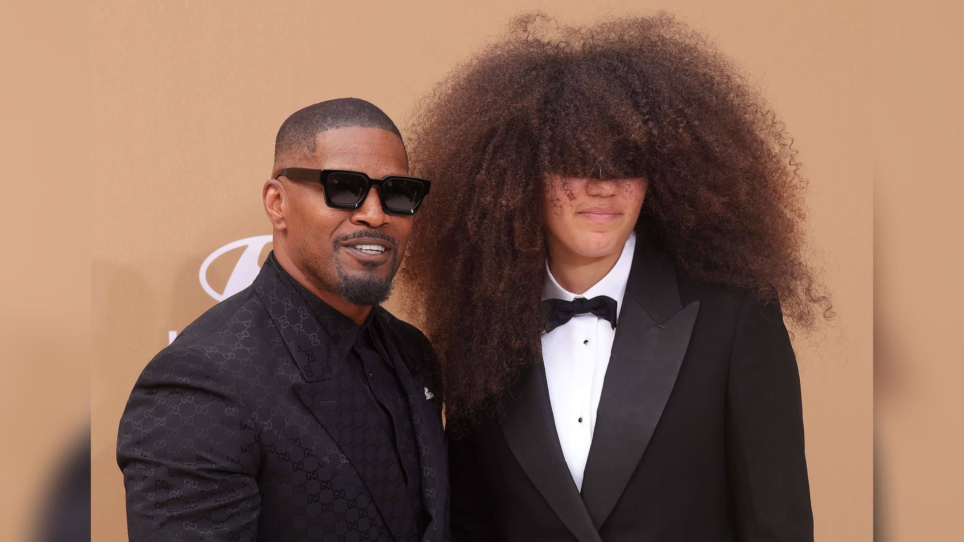 Jamie Foxx and daughter Anelise Bishop at the BET Awards.