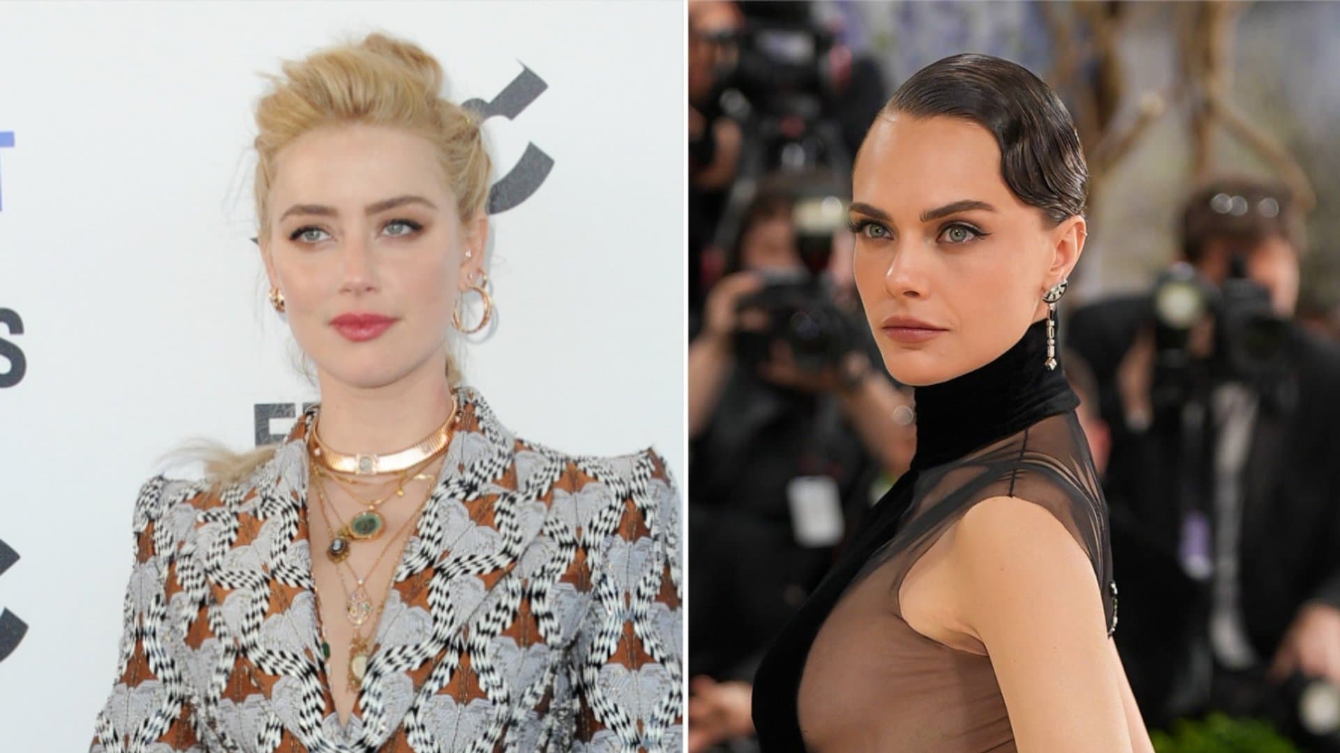 There have been decades-long rumors of romance between Cara Delevingne (r.) and Amber Heard - now these have been confirmed by the model.