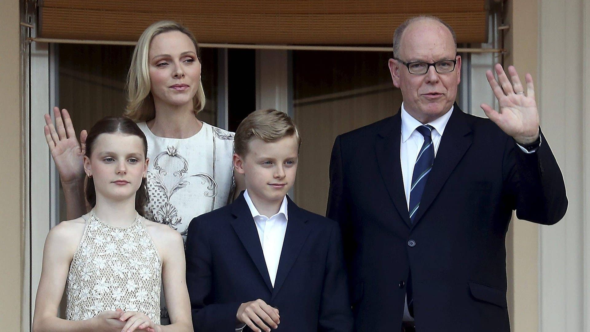 Gabriella and Jacques of Monaco together with their parents Prince Albert II and Princess Charlène.