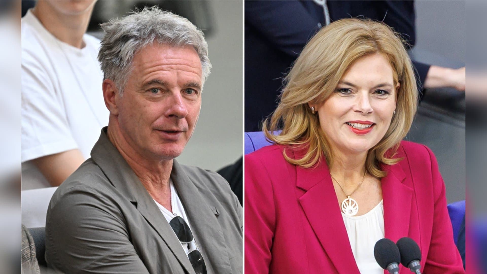 Jörg Pilawa auf der Tribüne, Julia Klöckner bei ihrer Arbeit im Bundestag.
