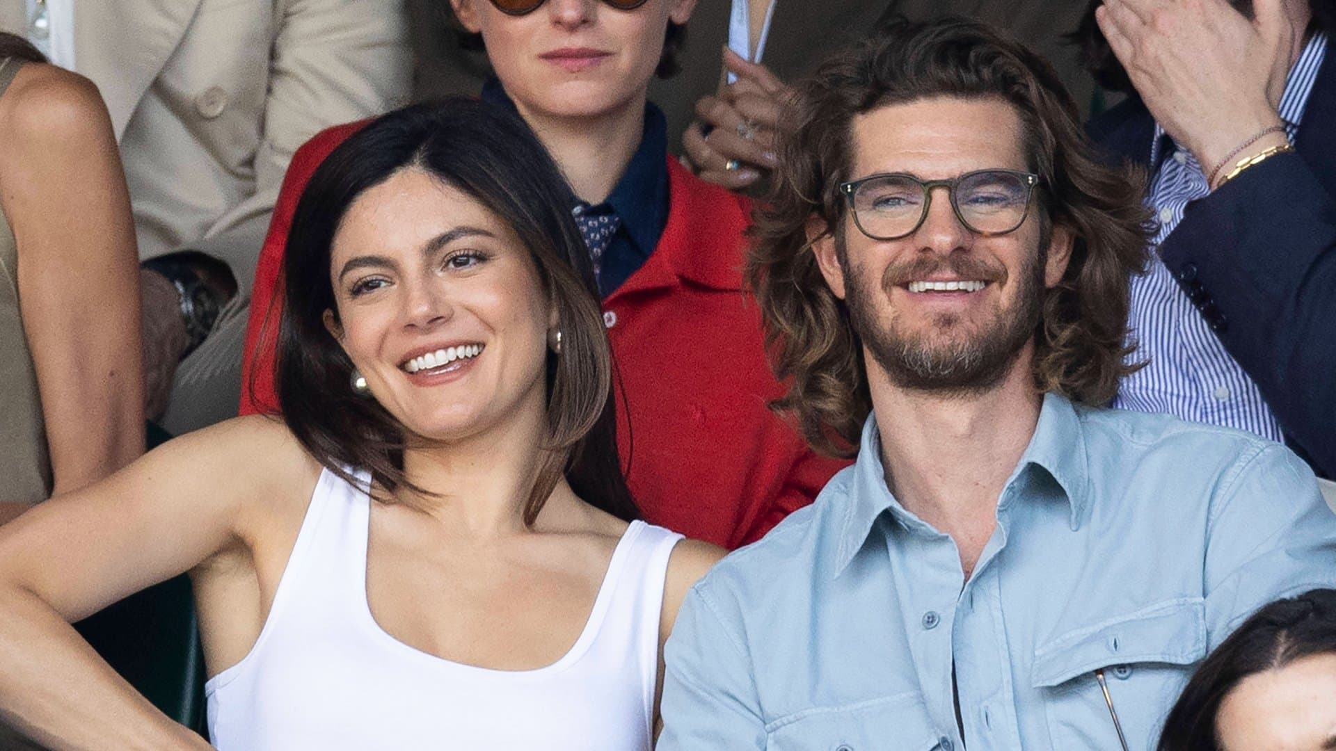 Monica Barbaro und Andrew Garfield hatten bei dem Tennis-Match sichtlich Spaß.