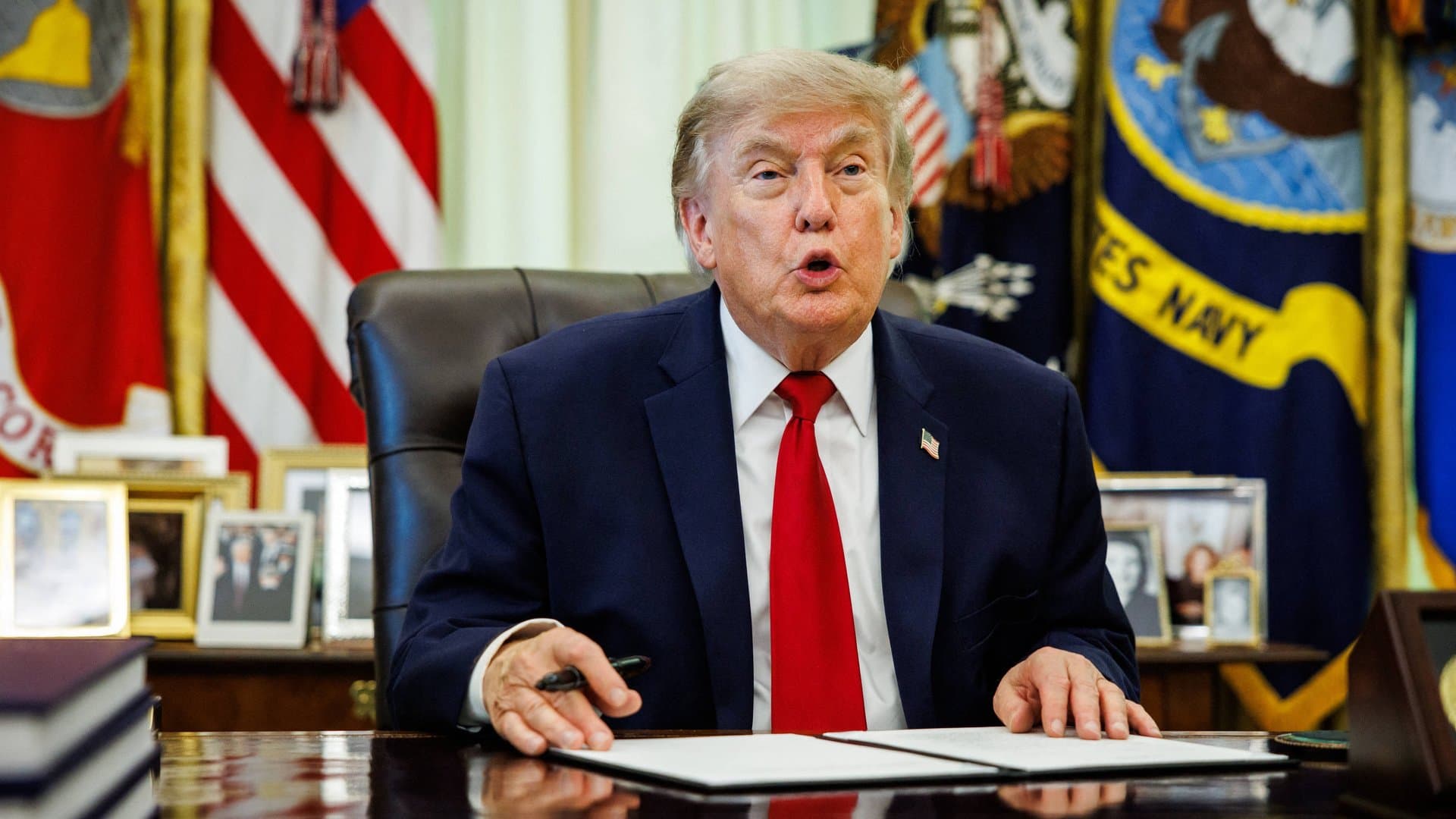 Donald Trump a few days ago in his Oval Office at the White House in Washington.