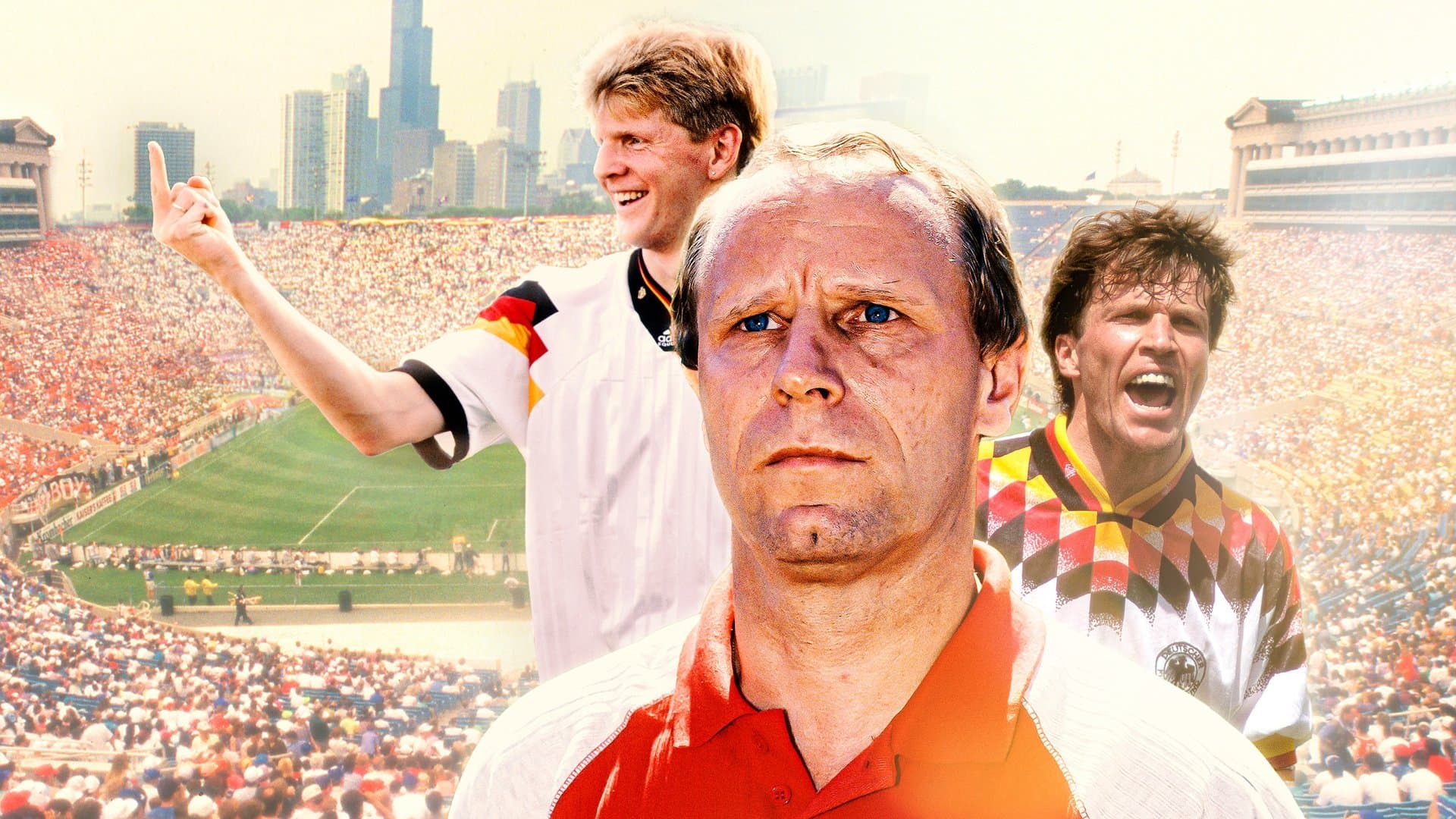 Berti Vogts muss während der WM 1994 zahlreiche Krisen innerhalb der deutschen Mannschaft bewältigen, zu sehen in der Doku-Serie "WM 1994 - Elf Helden, ein Albtraum" im Ersten.