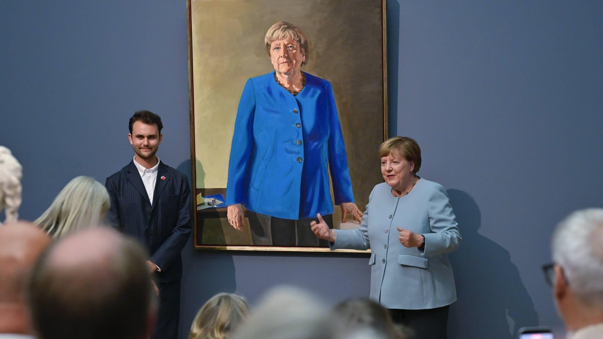 Angela Merkel at the Bode Museum on June 30.