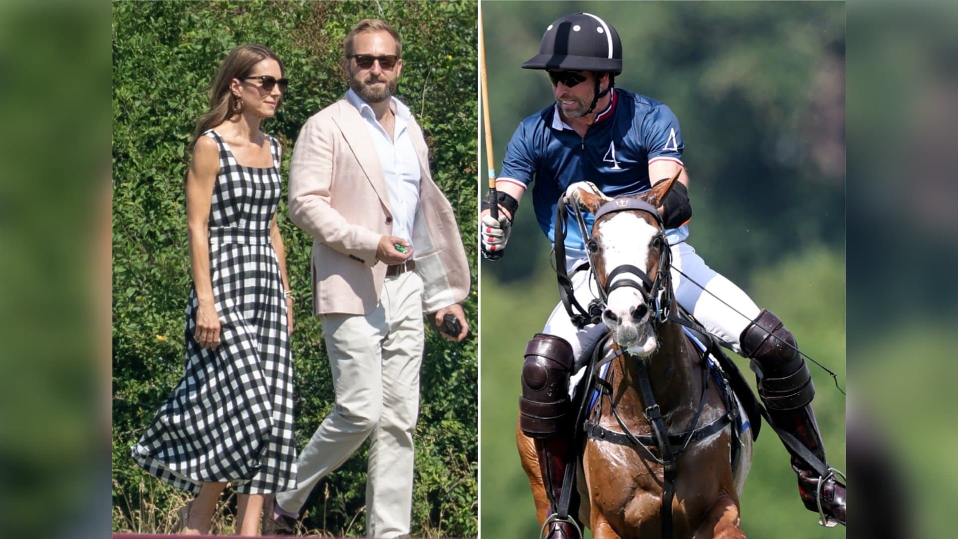 Prinz William hoch zu Ross (re.) und Prinzessin Kate nebst dem Equerry ihres Mannes, Mike Reynolds.