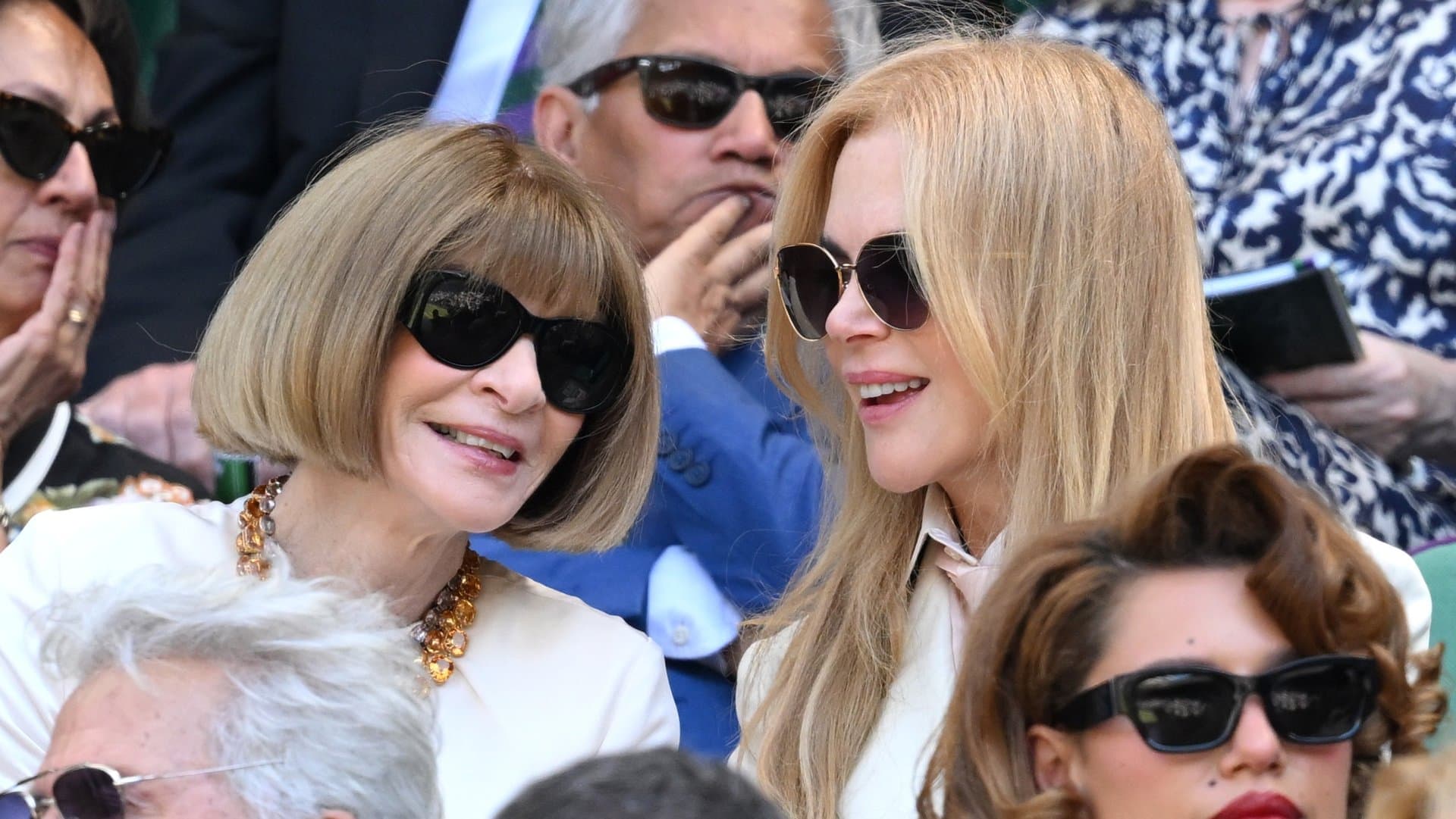 Nicole Kidman and Anna Wintour sat together at the Wimbledon final.