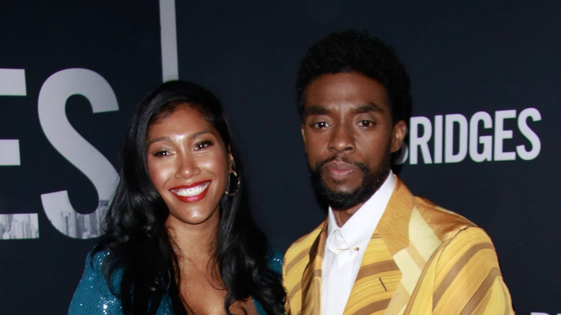 Chadwick Boseman and his wife Taylor Simone Ledward. The two married shortly before his death.
