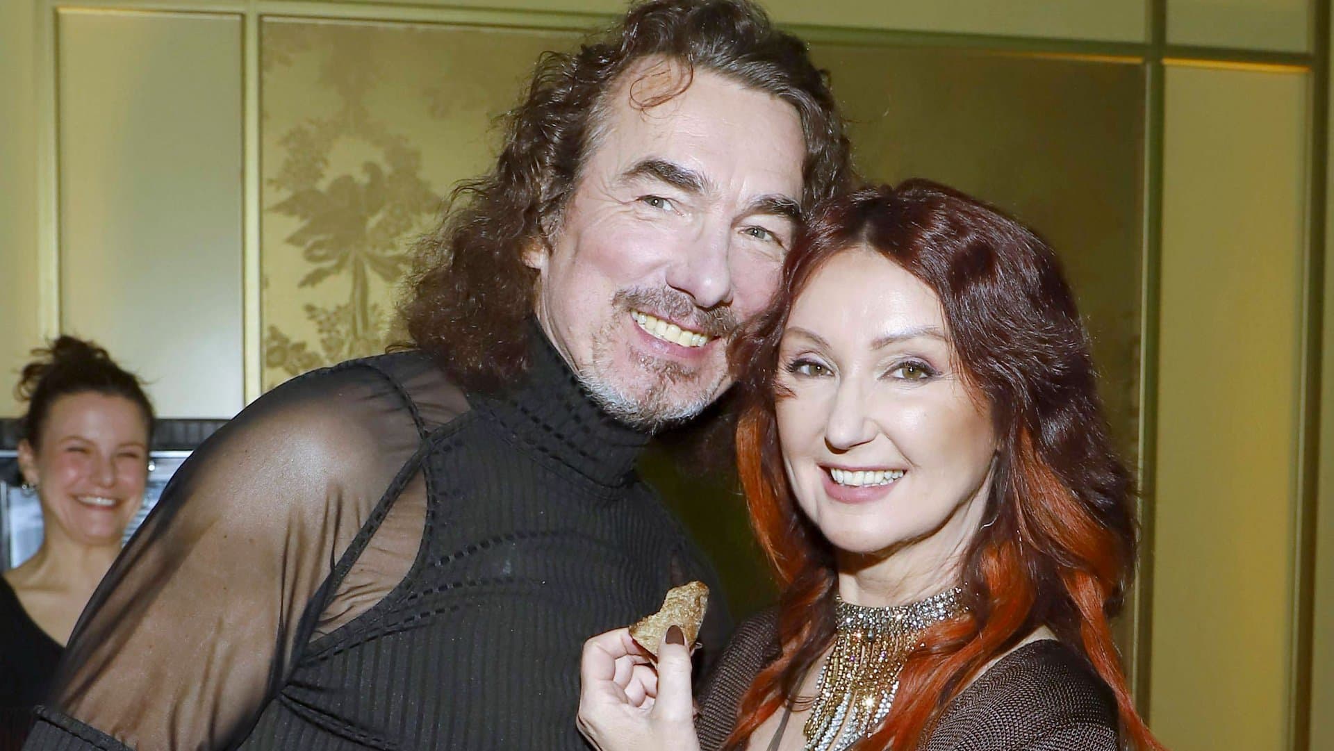 How well they still get along was shown by Hanka Rackwitz and her ex-partner Pierre at an event in Berlin in January.