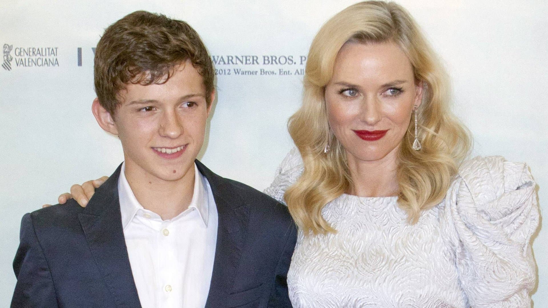 Tom Holland and Naomi Watts at a premiere celebration for "The Impossible" in 2012.