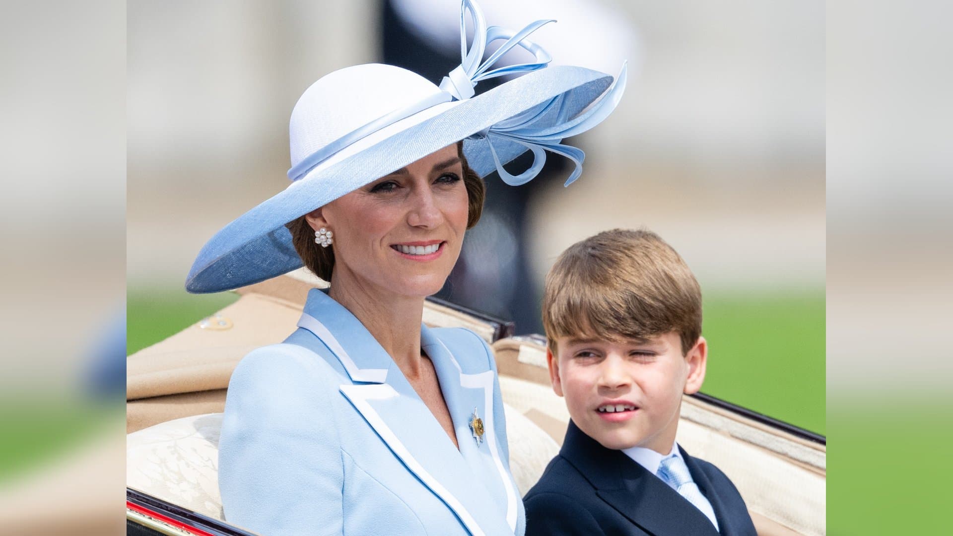 Princess Kate and her youngest son, Prince Louis, at the "Trooping the Colour" parade.