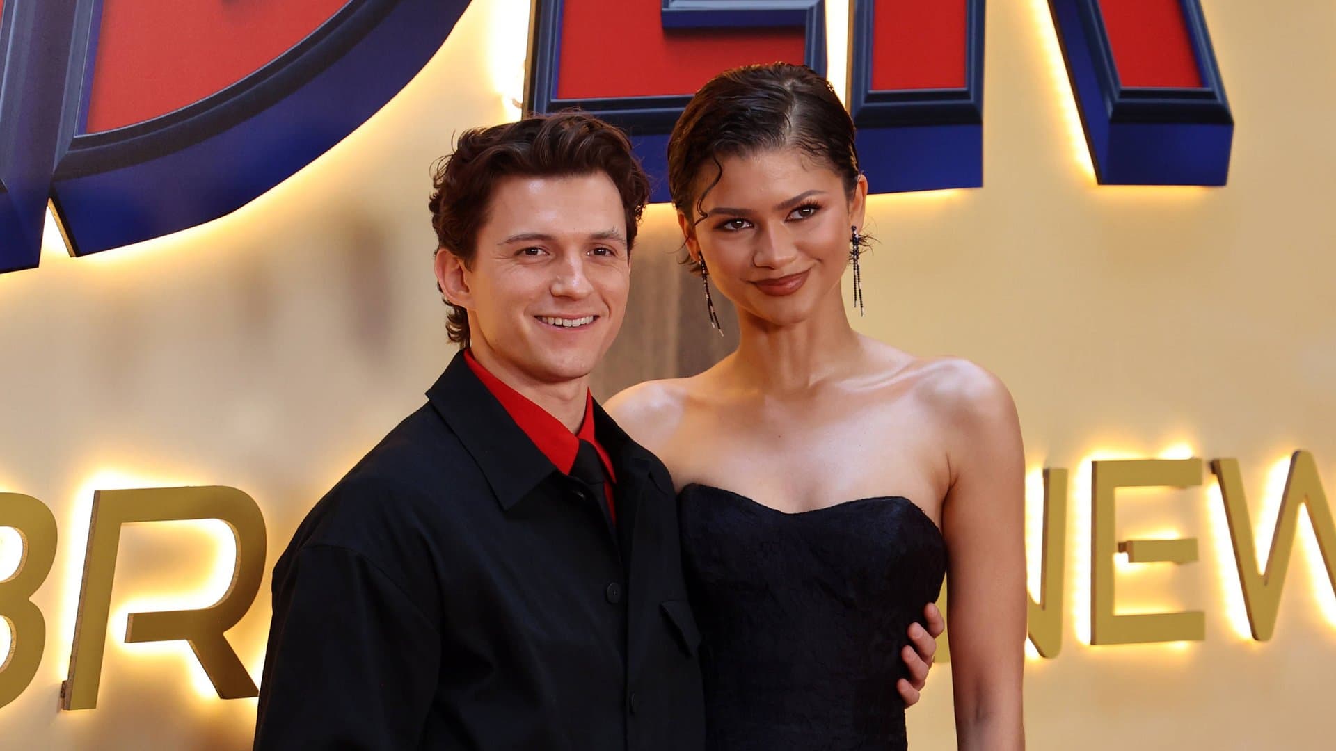 Tom Holland and Zendaya appeared affectionate on the red carpet at the photo call for "Spider-Man: Brand New Day" at the Four Seasons Hotel Madrid.