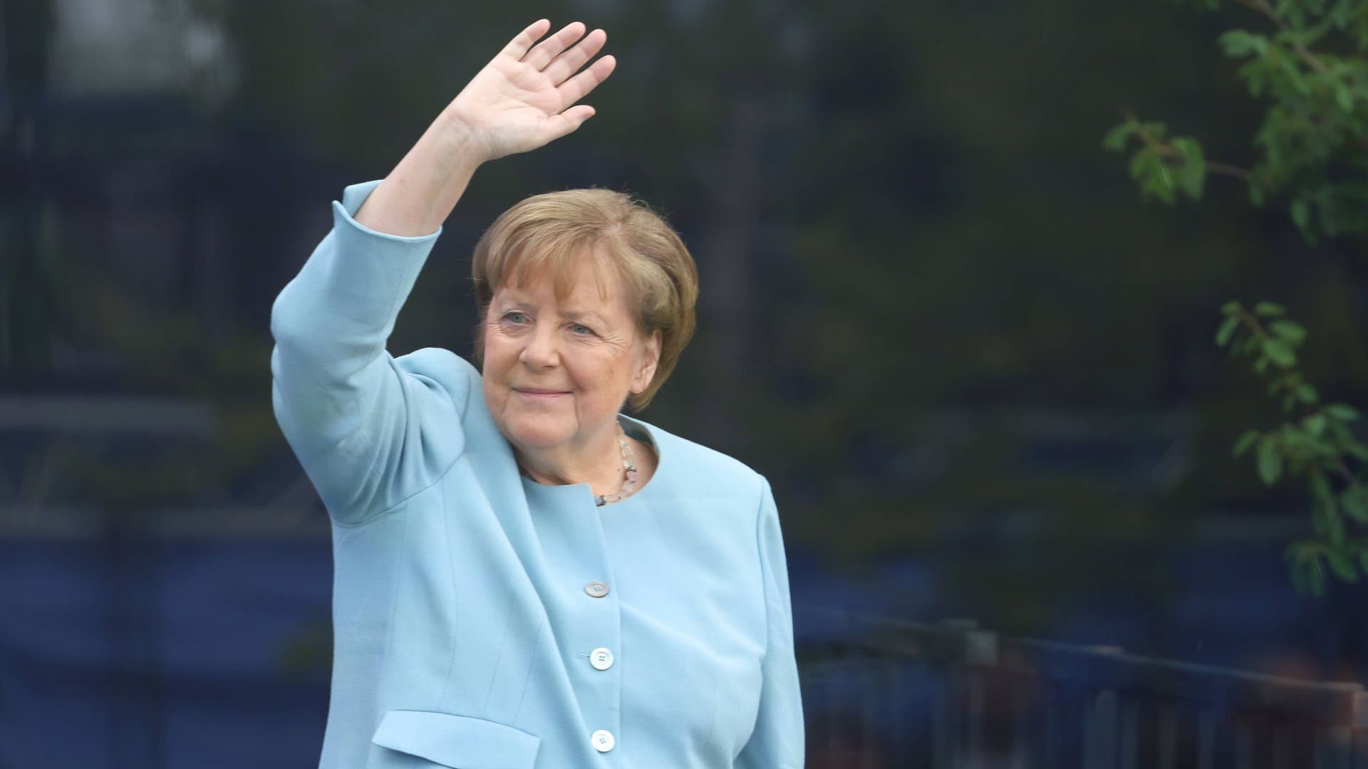 Angela Merkel at the opening ceremony of the Obama Presidential Center.