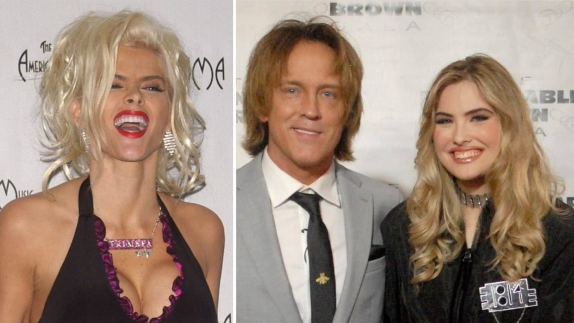 Anna Nicole Smith (l.) passed away at only 37 years old in 2007. Her ex-partner Larry Birkhead and their daughter Dannielynn want to prevent a new film about her.