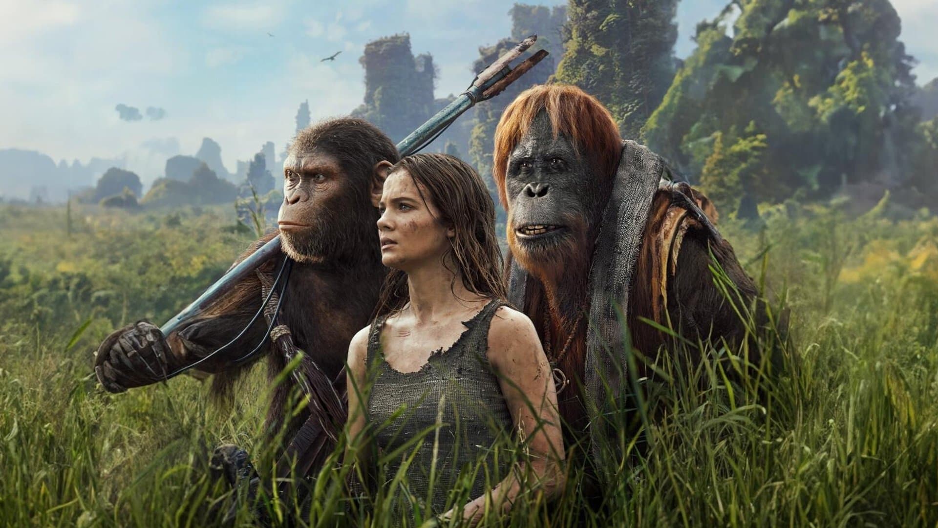 \"Planet der Affen: New Kingdom\": The human woman Noa (Freya Allan) fights alongside the peaceful apes for their future.