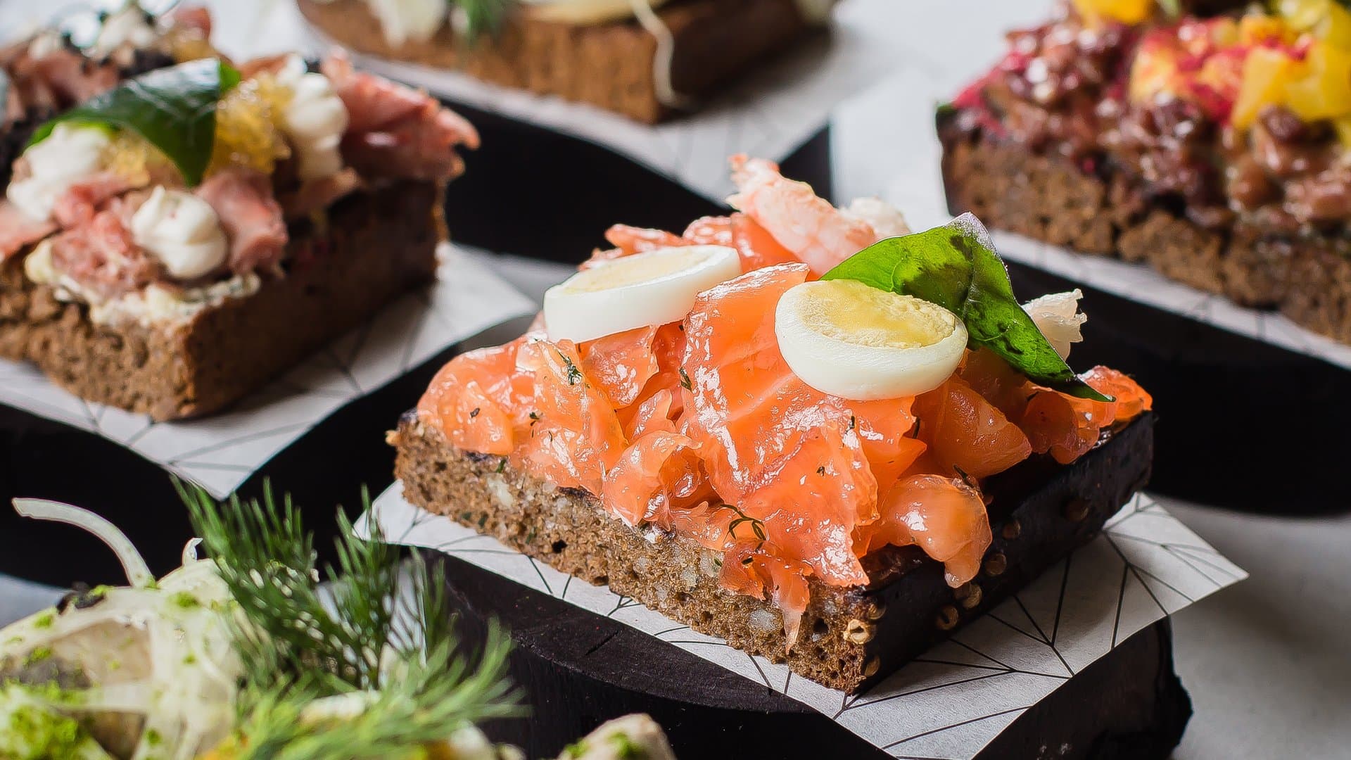Smørrebrød is one of the most popular snacks in the Scandinavian countries.