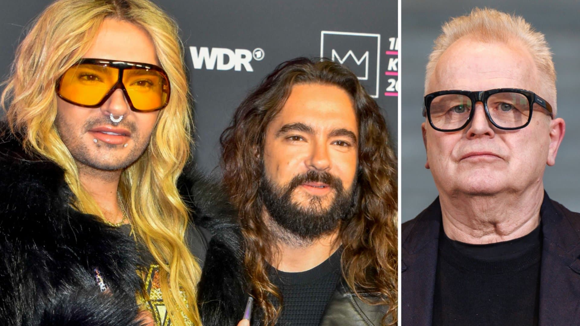 Tokio Hotel - Foto: Bill und Tom Kaulitz - und Herbert Grönemeyer (r.) haben sich zum Anschlag geäußert.