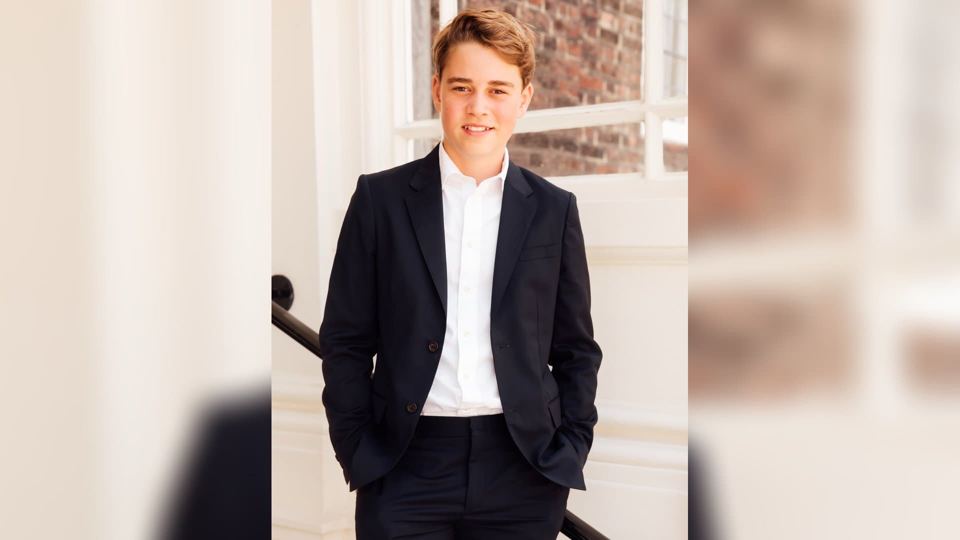 Prince George poses skillfully in the official portrait for his 13th birthday.