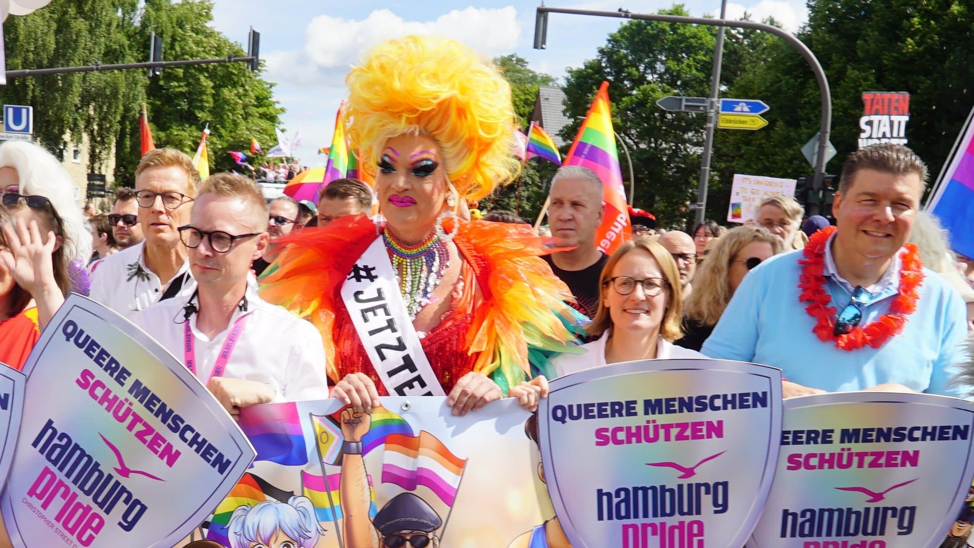 Olivia Jones am Samstag beim Hamburger CSD.