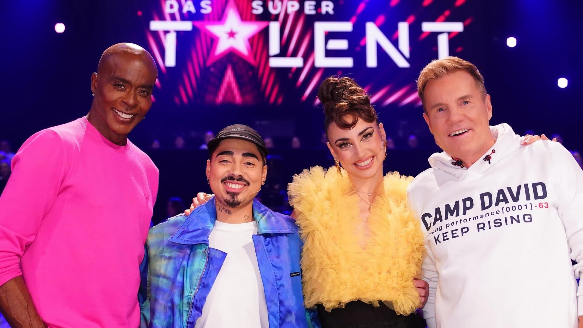 Bruce Darnell, Tony Bauer, Ekaterina Leonova und Dieter Bohlen (v.l.) bilden die Jury der 17. "Das Supertalent"-Staffel.